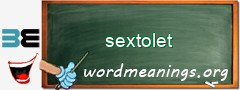 WordMeaning blackboard for sextolet